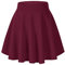 Urban GoCo Falda Mujer Elástica Plisada Básica Patinador Multifuncional Corto Falda (S, Rojo Vino)