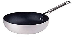 Pentole Agnelli Padella Svasata Alta con Manico Inox, Metallo, Argento, 20 cm