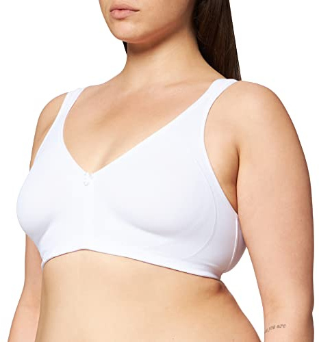 Sassa Women's Soft-BH doppelt vorgeformt Plain Everyday Bra, White (Weiß 00100), 38C (Manufacturer Size:85C)