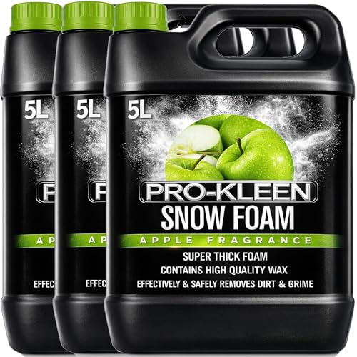 15L of Pro-Kleen Apple Snow Foam with Wax – Super Thick, pH Neutral & Non-Caustic Foam – Extremely Powerful & Easy To Use