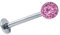 Soul-Cats® Piercing de Lèvre Labret Tragus Monroe, Couleur: Rose; Longueur: 6 mm; Balle: 3 mm