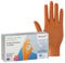 Bericah, Derma Nytril Diamante,Guanti in Nitrile, Senza Polvere, Taglia M, EXTRA GRIP, SPESSORE MAGGIORATO, Colore Arancione, 50 Pezzi