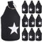 Relaxdays 10er Set Türstopper Stern, Türpuffer Stoff, Türsack Boden, extra hoch, mit Griff, dekorativ, HxD: 23 x 11 cm, schwarz