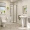 Hydrolux® 760mm Bifold Folding Shower Door Screen Shower Enclosure for Wet Room Cubicle Enclosures, 4mm Toughened Safety Glass Space Saving, Polished Chrome
