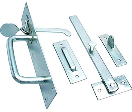 Keypak Classic Suffolk Gate Latch (Thumb Lever) Double Sided Access Barn & Shed Door Shut, Heavy-Duty Zinc