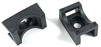 Cable Tie Base, Screw Mount Cradle (Pack of 25, Black) Max Screw: M5; Max Cable Tie Width: 9 mm