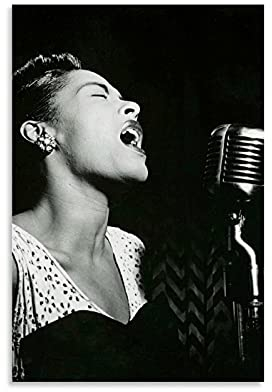 MMMU Sänger Billie Holiday Retro Poster Wandkunst Leinwand Bild Druck Ästhetische Poster Dekor für Schlafzimmer 20 x 30 cm