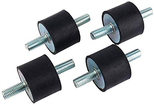 4 amortisseurs en caoutchouc M10x27, isolateurs en caoutchouc anti-vibration Fairedear, support d'amortisseur avec boulons filetés, filetage extérieur,blocage, pour voiture, bateau, bobines 40x30