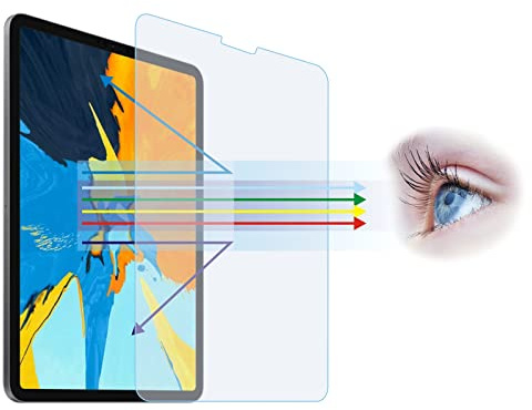 [2 Pack]Anti Blue Light Tempered Glass Screen Protector for 10.9iPad Air(2020/2022,4th/5th Gen)&11iPad Pro(2018-2022,1st-4th Gen)[Eye Care,Relieve Eye Fatigue]Blocks Excessive Harmful Blue Light UV
