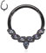 16G Daith Ohrringe Schwarz Septum Clicker Ring 316L Chirurgenstahl Conch Piercing Nasenring Hoop mit CZ Higned Segment Nahtloser Clicker Ring Rook Tragus Helix Piercing Schmuck Creolen Ohrring 8mm