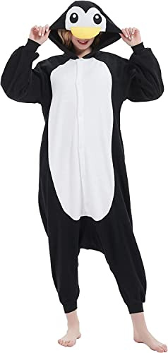 LATH.PIN Pyjamas Jumpsuit Adult Unisex Animal Onesie Cosplay Halloween Carnival Costumes Pyjamas Women's Animal Costumes Winter, Black (black-3), S