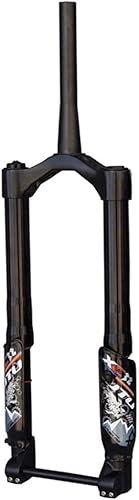 E-Bike Fat Fork 26 Zoll Snowbike Federgabel 130 Mm Federweg Dämpfung Einstellen MTB Luftgabel 1-1/2' Disc Bremse Steckachse 15 X 150 Mm Für 5,0' Reifen Black,26inch