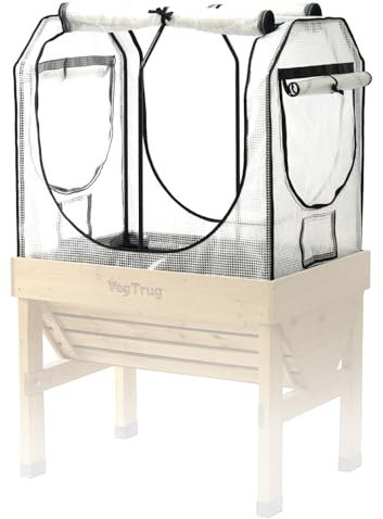 VegTrug® Gewächshausaufsatz Classic - Hochbeet Abdeckung mit Micro-Net-Funktion & PE-Folie - Frühbeet Aufsatz für Pflanzkasten - 99,5x72x90 cm