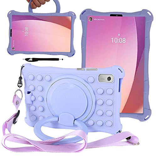 YHFZR Funda para Lenovo Tab M9 9 TB-310FU, Soporte Giratorio Silicón Ligera Carcasa Antideslizante para los niños para Lenovo Tab M9 9 TB-310FU, Morado