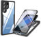 360 Grad Hülle Kompatibel mit Samsung Galaxy S21 Ultra | Handyhülle mit eingebautem Displayschutz für Galaxy S21 Ultra | Schwarz