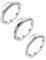 Adramata 3 Stück Anxiety Ring Femme Edelstahl Ringe Set Angstring Coole Band Ringe Anxiety Ringe Silber Ringe für Frauen Anti Stress Ring Spinner Ring Fidget Ring für Anti Stress