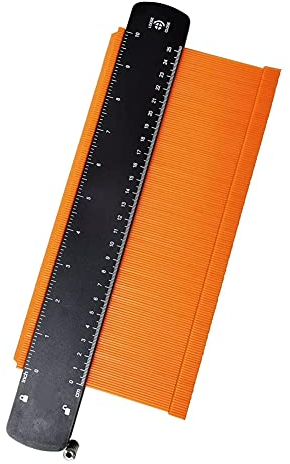 Tagtight 10 Konturenlehre aus Metall mit Verriegelung, Präzises Contour Gauge Profilwerkzeug, Messlineal für Holzarbeiten, Fliesen, Laminat, und mehr, Robustes und langlebiges