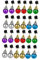 DOITOOL Gastgeschenke 24St Bart Klammer Glockenbart-Anhänger Festival-Bart-Clips weihnachtsdeko weihnachtliche Bartanhänger Bartschmuck Weihnachtsbaum schmücken Dekorationen ältere