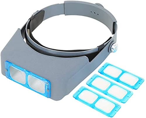 Kopfbandlupe, Digitale Handlupe, Kopfbandlupe 1,5- bis 3,5-Fach, am Kopf montierte Leselupe, Lupenkopf zum Tragen für Lesen/Reparieren/Schmuck-Wertschätzung, Hobbys, Lesen, Schmucklupe