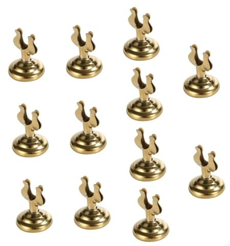 Cabilock 12st Standhalter Mini-platzhalter Sitzplantafel Kartenhalter Stehen Lebensmittel-ausstellungsstand Schreibtisch-memo-Clip Ort Tischschildanzeige Steht Etikettenhalter Ware Bankett