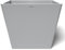 POTS&MORE Maceta Prismo 50 (50 cm, Forma Cuadrada, Color Gris Claro, Altura 40,5 cm, Maceta de plástico, para Plantas de Interior) VP025002