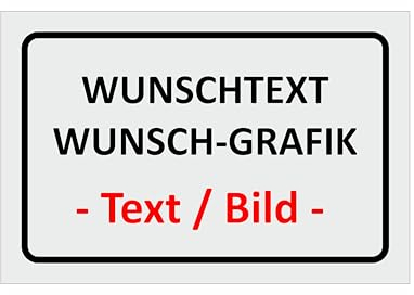 PVC Schilder - WUNSCHTEXT Schild - Privat Parkplatz - Türschild - personalisiert mit Foto und Text - Logo - für Garage, Hotel, Parkplatz, Schule, Carport, Firma - Weihnachtsdeko HD PRINT4YOU