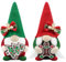 Gehydy Weihnachtswichtel Figuren 2er Set Weihnachtsdeko Wichtel Weihnachten Deko Wichtel Zubehör Dekoration Christmas für Home Küche - Rot & Grün