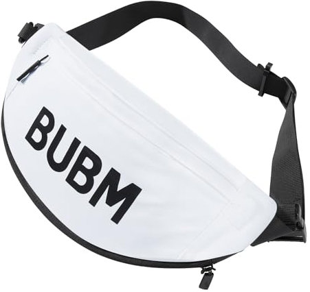 BUBM Bum Bag für Männer und Frauen,stilbequeme Hüfttasche mit erweiterbarem Design, wasserdicht,4 Fächer geeignet für alle Aktivitäten -Weiß