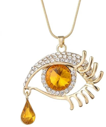 SKJUBLPG Necklace Pendant Chain Men Women Jewellery Water Drop Necklace Champagne