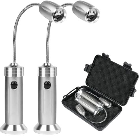 AMFUN Grill Licht, 2 Stück Magnetische Grilllampe, Outdoor Grill Lichter, BBQ Licht Set, 360 Grad Drehwinkel, Grill Lichter BBQ Zubehör für Barbecue Picknick Outdoor mit Aufbewahrungsbox, Grilllicht