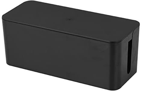Yaoliucp Power Strip Box,Cable Tidy Box Anti-Dust Wire Cord Management Storage Organizer Case Black