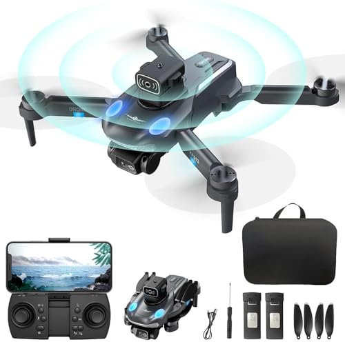 OBEST Drone with Camera 4K HD GPS,Adjustable Camera Foldable RC Quadrocopter 36 Mins Long Flight Time, 360° Obstacle Avoidance, Brushless Motor, Follow-Me, Optical, Drone for Beginners Adult