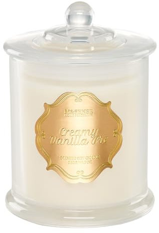 M&SENSE Duftkerze im Glas Duftkerzen Vanille Cremige Vanille-Torte Duft 360g Kerze mit langer Brenndauer über 60 Stunden Sojawachskerze als Heim Deko Geschenk für Frauen