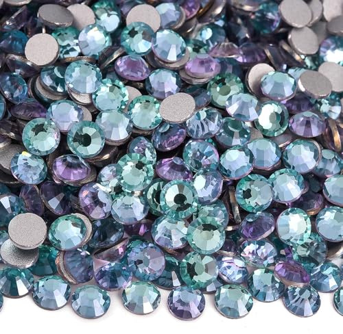 Blinginbox Dream Aqua.SS6 Flatback Rhinestones for Crafts Nail Art Decoration Sequins for Crafting Bedazzling kit Diamante Tooth gems Christmas Baubles 0.07inches 1440PCS