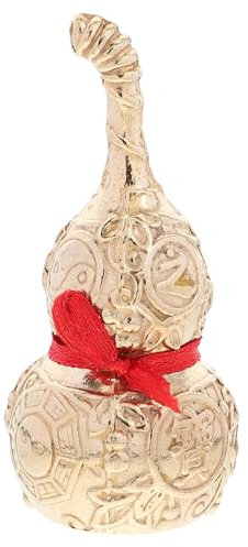 EXAOMBLE Frühlingsdekor Kupferkürbis-Ornament Im Chinesischen Stil Desktop-kürbis- 8 cm Hoch Chinesische Neujahrsdekoration