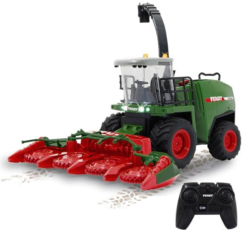 JAMARA 405315 Fendt Katana Feldhäcksler RC 1:24S - Traktor Fendt Spielzeug, Ferngesteuert RC Traktor für Kinder, Fahrzeug Modell Landwirtschaft, Geschenk für Kinder, Licht