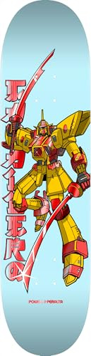 Powell Peralta Steve Caballero Gundam Skateboard-Deck, hellblau/rote Folie, 21,6 x 81,5 cm
