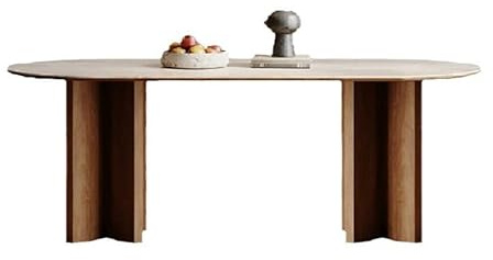 SLEEVE Esstisch Kleine Wohnung Rock Platte Esstisch Hause Walnuss Oval(160x80x75cm)