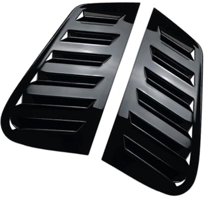 Kacepar Heckscheiben-Lamellen-Ladeklappen-Abdeckung Verkleidung Fensterzubehör Kompatibel mit Volkswagen Golf 4 MK4 IV GFK 1997–2006 Glänzend Schwarz