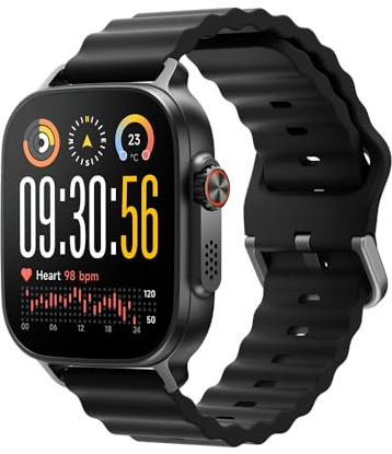 realme Watch 5, Smartwatch con display AMOLED 1.97, Chiamate Bluetooth,Autonomia 14 giorni, Resistenza Acqua IP68, Contapassi/Cardiofrequenzimetro/Sonno, 110+ modalità Fitness, NFC, Black