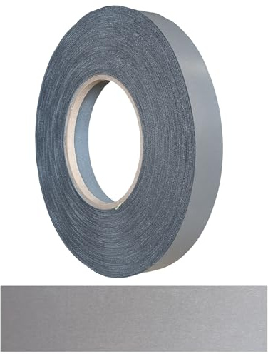 Gedotec Kantenumleimer 21 mm | 100 m Rolle | Graphit | Umleimer zum Aufbügeln | mit integriertem Schmelzkleber | Kantenband für Möbel | Melaminleiste | Holzfurnier | Möbelkanten-Band