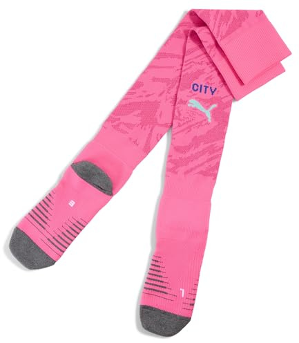 PUMA Mens Manchester City 25/26 Goalkeeper Socks Pink Size UK 12-2