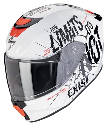 Scorpion EXO-JNR BOUM weiß-schwarz Kinder-Motorradhelm ECE 22.06 mit AirFit-System und Pinlock, M 50/51