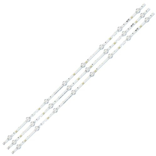 HCGX LED Backlight Strip Replacement Kit for 40 TV Models, 775mm 8-LED Bar V5DN-395SM0-R2 R3, 3V, Aluminum Base, 3-Piece Set