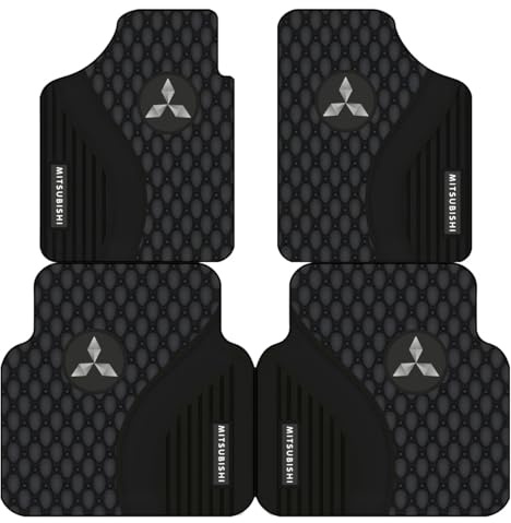 SYQCM 4 Stück Autofußmatten-Set für Mitsubishi Space Star 2015-2019, Auto Fußmatten Teppich Absatzschoner Teppich Allwetterfußmatten Matten Wasser rutschfeste