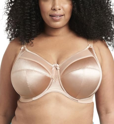Goddess Women's 6090 Keira Underwired Banded Supportive Full Cup Bra, Beige (Fawn), 44E (Manufacturer Size: 100F)