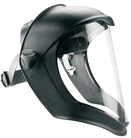 Honeywell 1011933 Bionic Faceshield Visier aus transparentem Acetat, unbeschichtet, gut geeignet für Bauwesen, chemische Industrie/Lebensmittelindustrie/Schweißen, 1 Stück