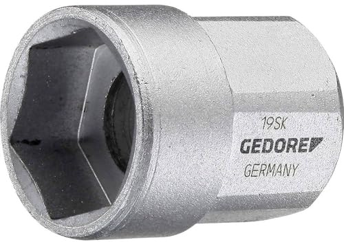 GEDORE Steckschlüsseleinsatz 1/2 Zoll kurz, 19 mm, 1 Stück, 19 SK 19