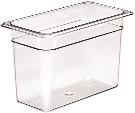 Cambro 38CW135 Camwear Lebensmittelpfanne, Kunststoff, 1/3-Größe, 20,3 cm Durchmesser, transparent, 6 Stück