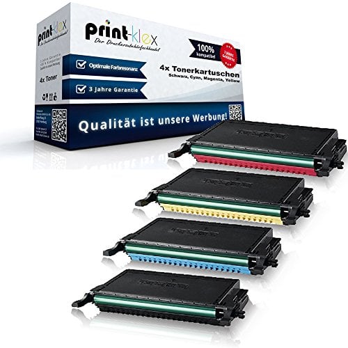 4X Print-Klex Tonerkartuschen kompatibel für Samsung CLP-620 CLP-620ND CLP-620NDK CLP-670 CLP-670N CLP-670ND CLP-670NDK CLP-670NK CLX-6220FX CLX-6250FX Black Cyan Magenta Yellow Sparset